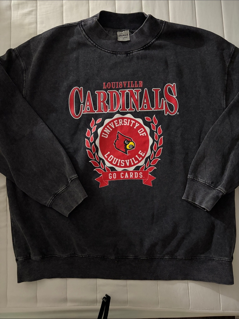 Louisville Cardinals Black Crewneck Sweatshirt - Collegiate Logo